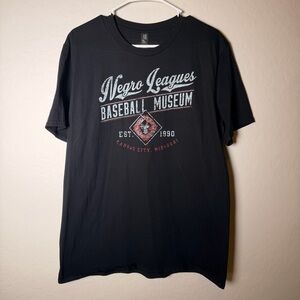 Negro League Baseball Museum Black Premium Soft Cotton T Shirt Size Large